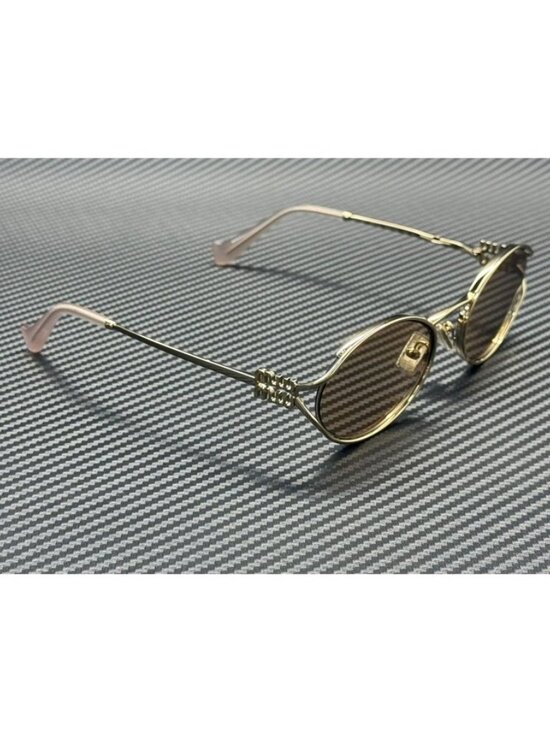 New Miu Miu Women Pale Gold Sunglasses 54-21-125